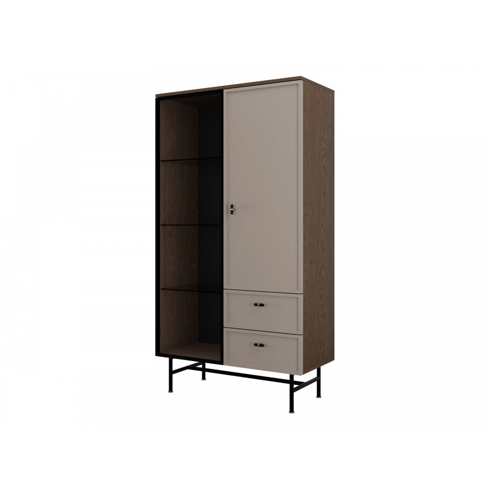 Βιτρίνα Elora II-Καφέ 91x41x165