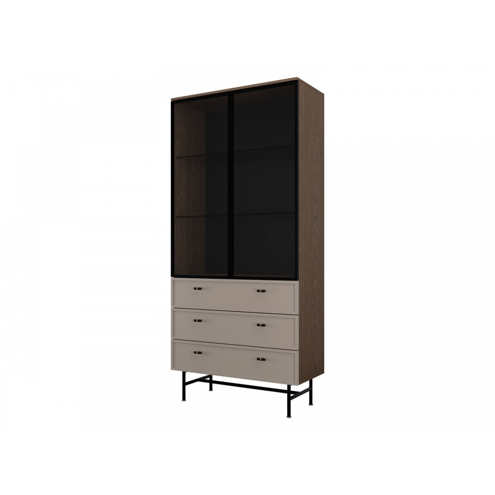 Βιτρίνα Elora III-Καφέ 91x41x196