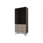 Βιτρίνα Elora III-Καφέ 91x41x196