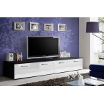 Έπιπλο τηλεόρασης Duo-Μαύρο - Λευκό