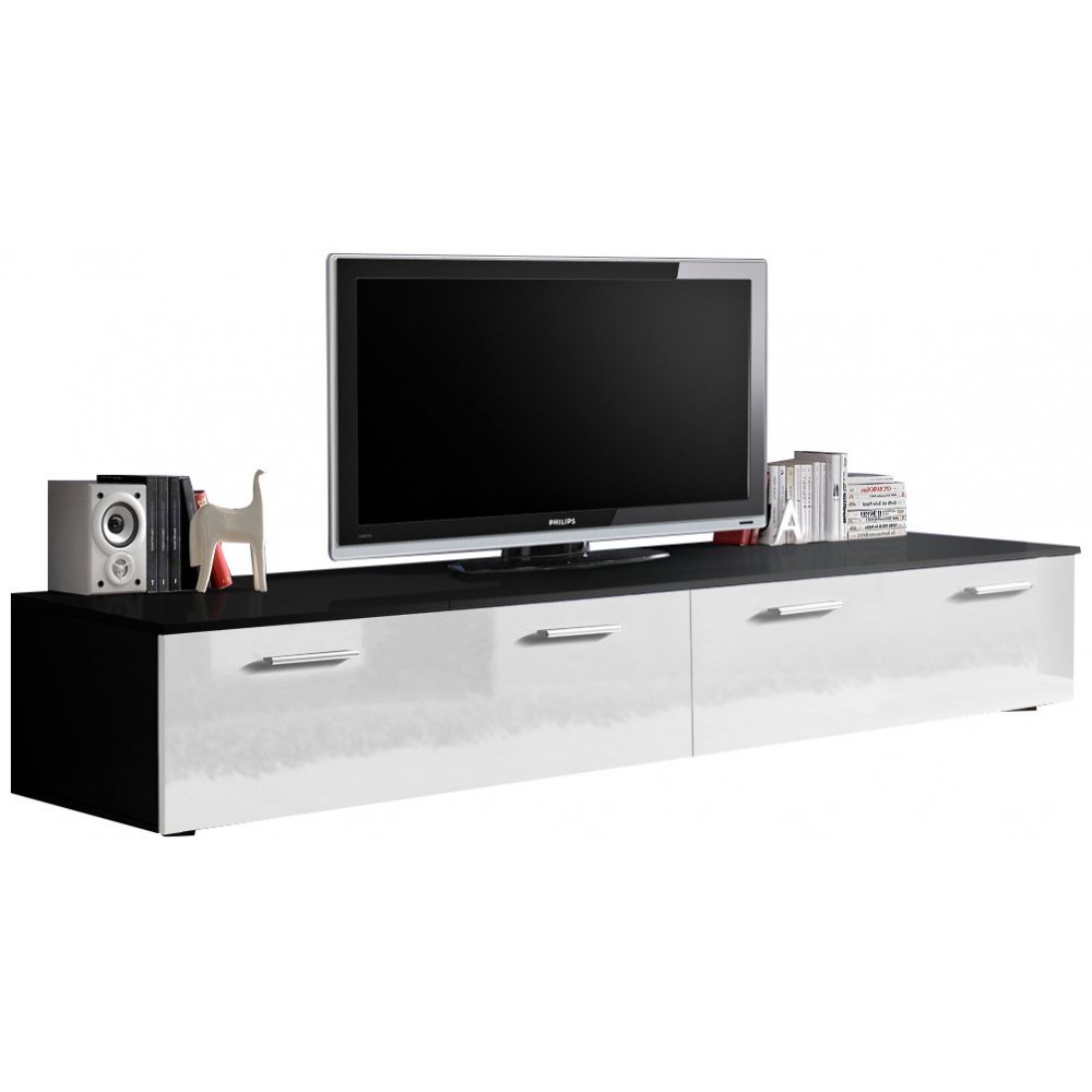 Έπιπλο τηλεόρασης Duo-Μαύρο - Λευκό