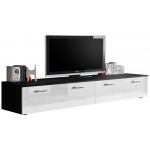 Έπιπλο τηλεόρασης Duo-Μαύρο - Λευκό