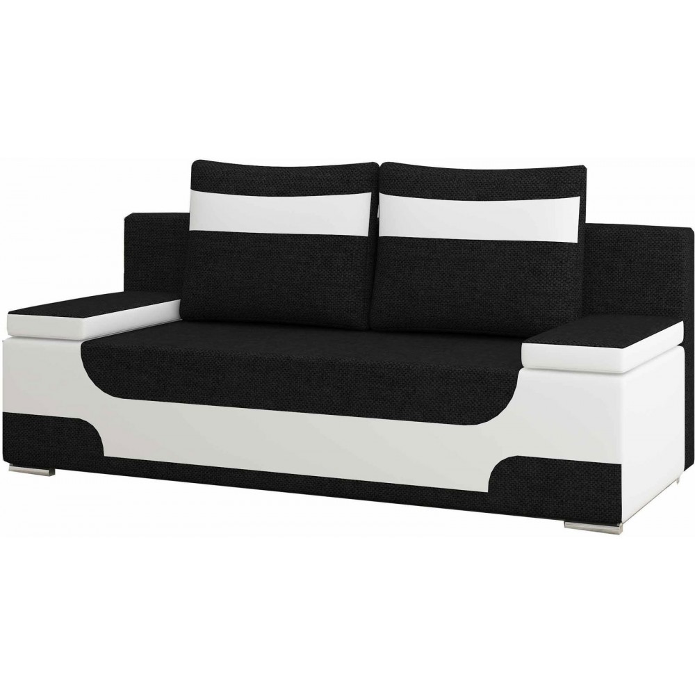 Καναπές - κρεβάτι Aria-Μαύρο - Λευκό