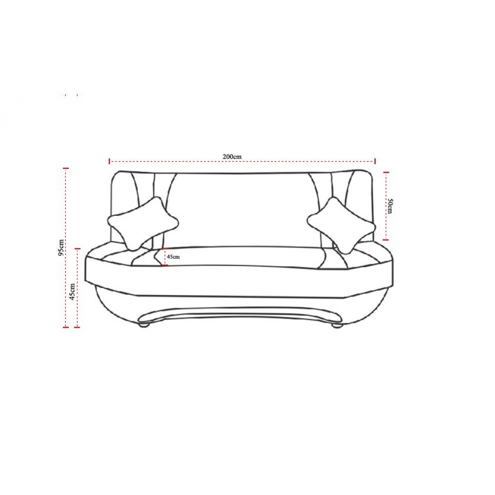 Καναπές - κρεβάτι Eva 200x100x95