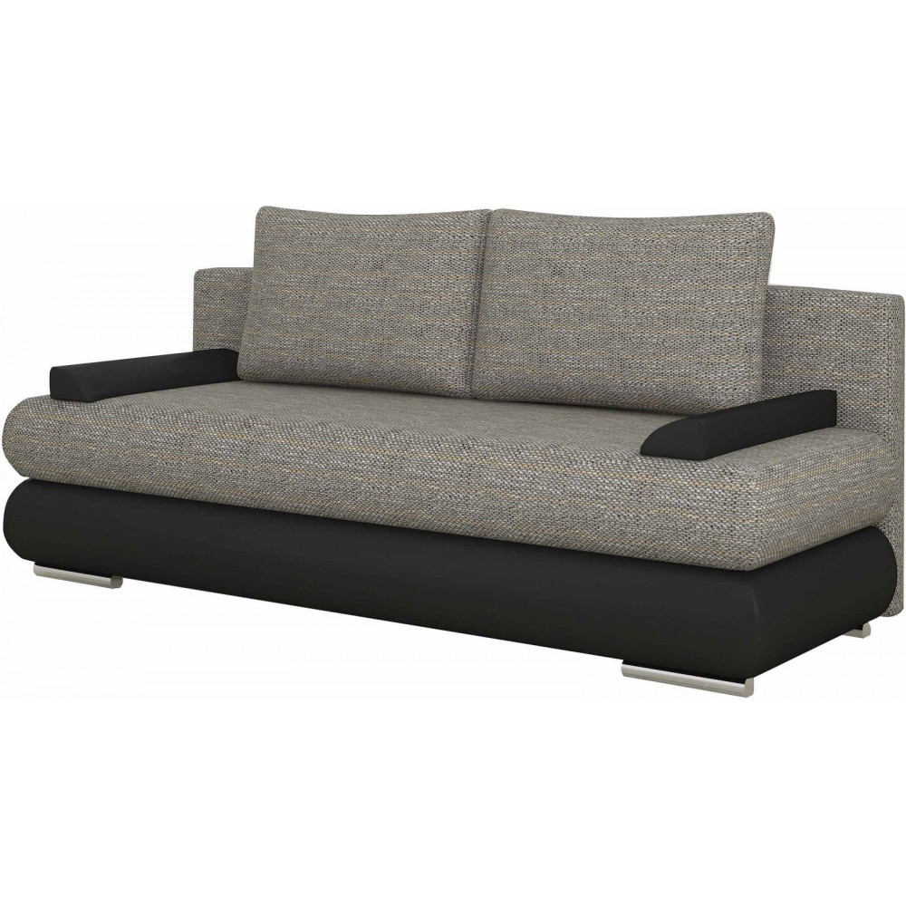 Καναπές - κρεβάτι Milly-Γκρι ανοιχτό - Μαύρο