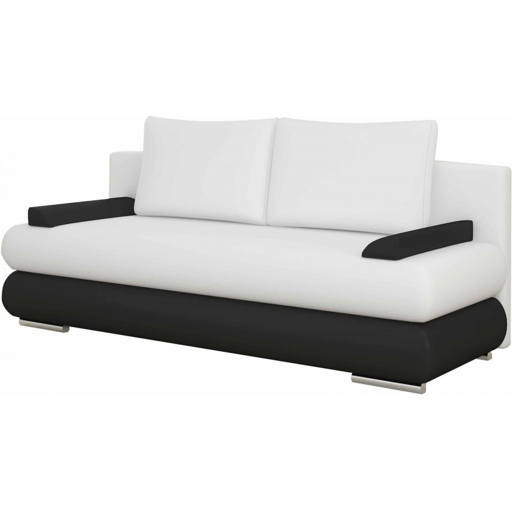 Καναπές - κρεβάτι Milly-Λευκό - Μαύρο