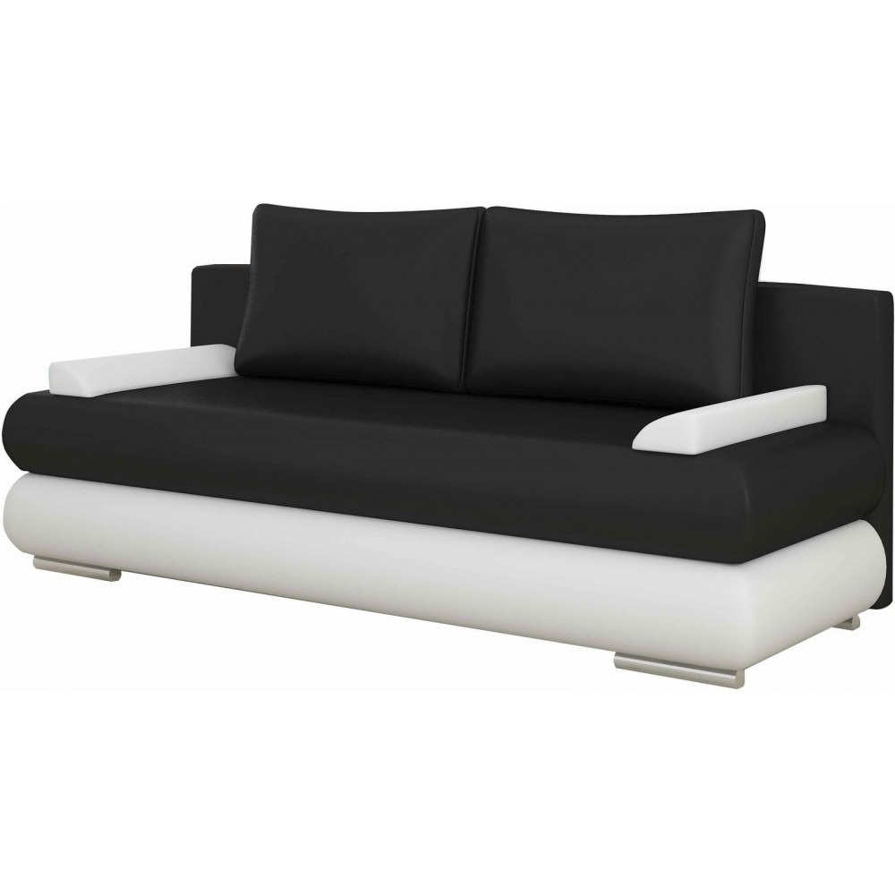 Καναπές - κρεβάτι Milly-Μαύρο - Λευκό