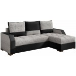 Γωνιακός καναπές Aphrodite-Γκρι - Μαύρο