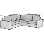 Γωνιακός καναπές Caneen-Γκρι ανοιχτό - Μαύρο