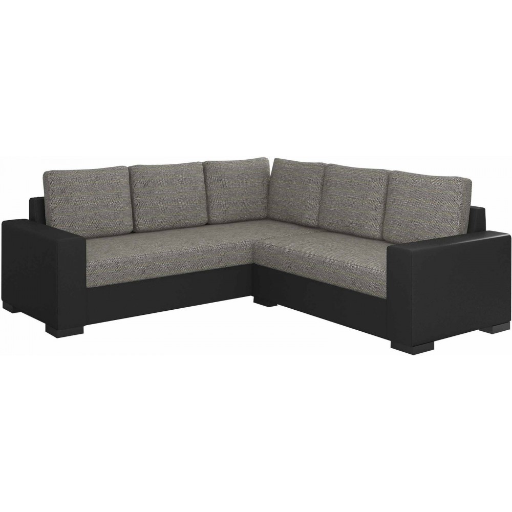 Γωνιακός καναπές Caneen-Γκρι ανοιχτό - Μαύρο