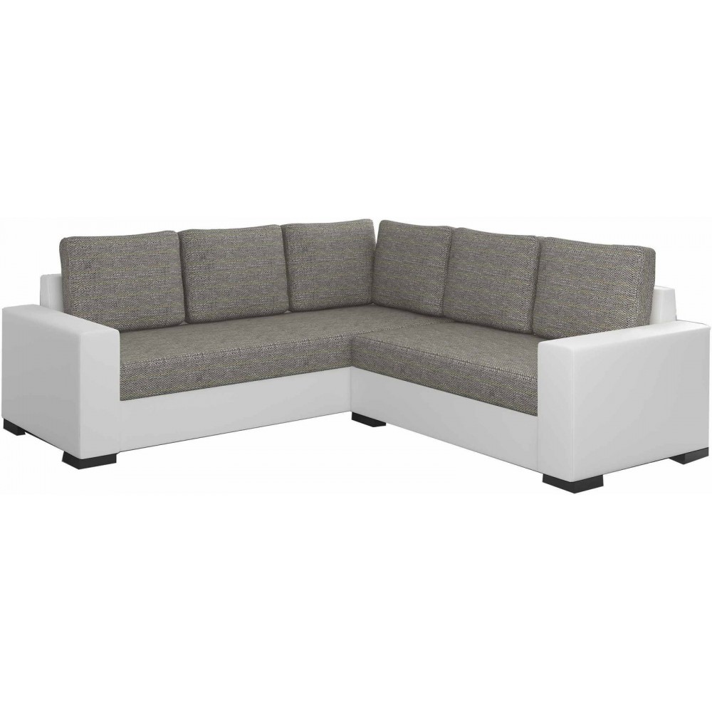 Γωνιακός καναπές Caneen-Λευκό - γκρι