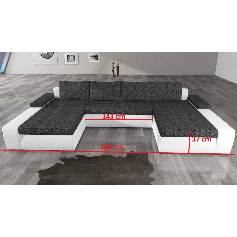 Γωνιακός καναπές Norma 363x200x88