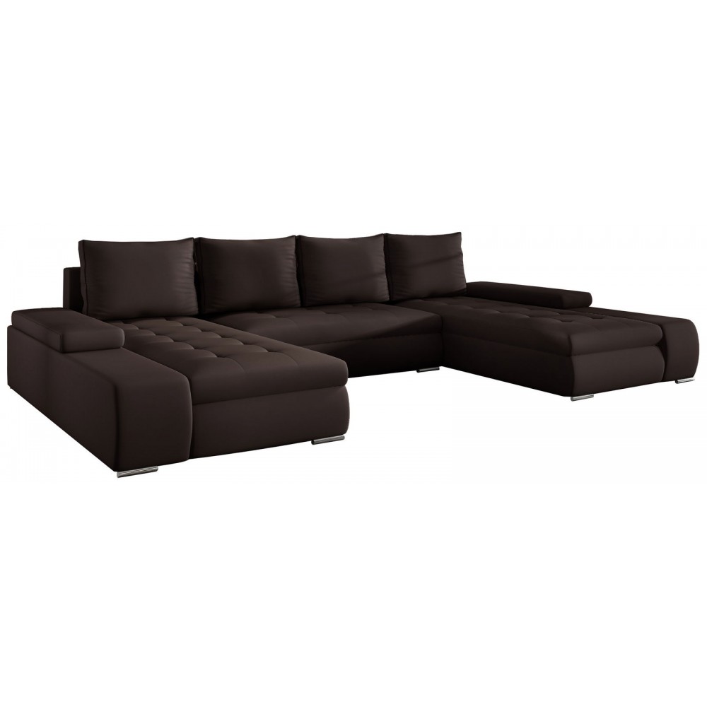 Γωνιακός καναπές Norma-Καφέ