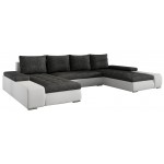 Γωνιακός καναπές Norma-Λευκό - γκρι