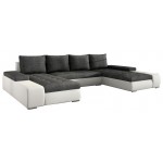 Γωνιακός καναπές Norma-Λευκό - Γκρι ανοιχτό
