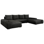 Γωνιακός καναπές Norma-Μαύρο - Γκρι