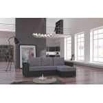 Γωνιακός καναπές Julie-Μαύρο - Γκρι