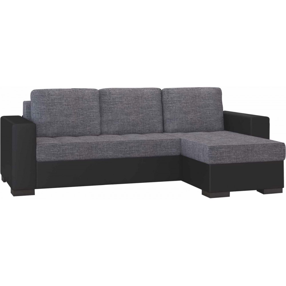 Γωνιακός καναπές Julie-Μαύρο - Γκρι