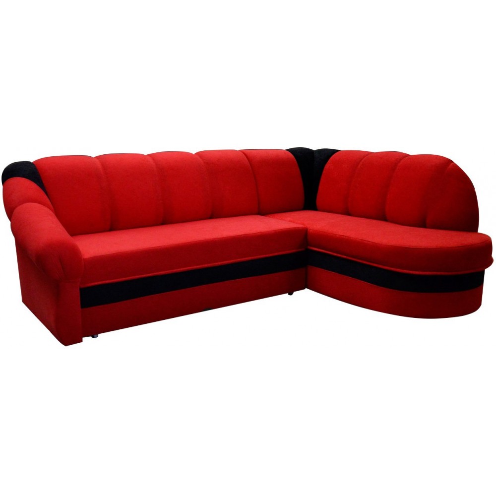 Γωνιακός καναπές Bean-Δεξιά-Κόκκινο