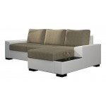 Γωνιακός καναπές Nero-Δεξιά-Λευκό - Μπεζ