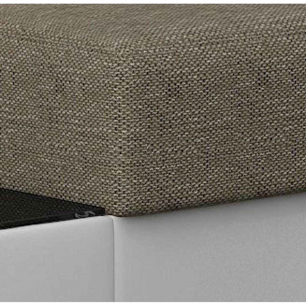 Γωνιακός καναπές Nero-Δεξιά-Λευκό - Μπεζ