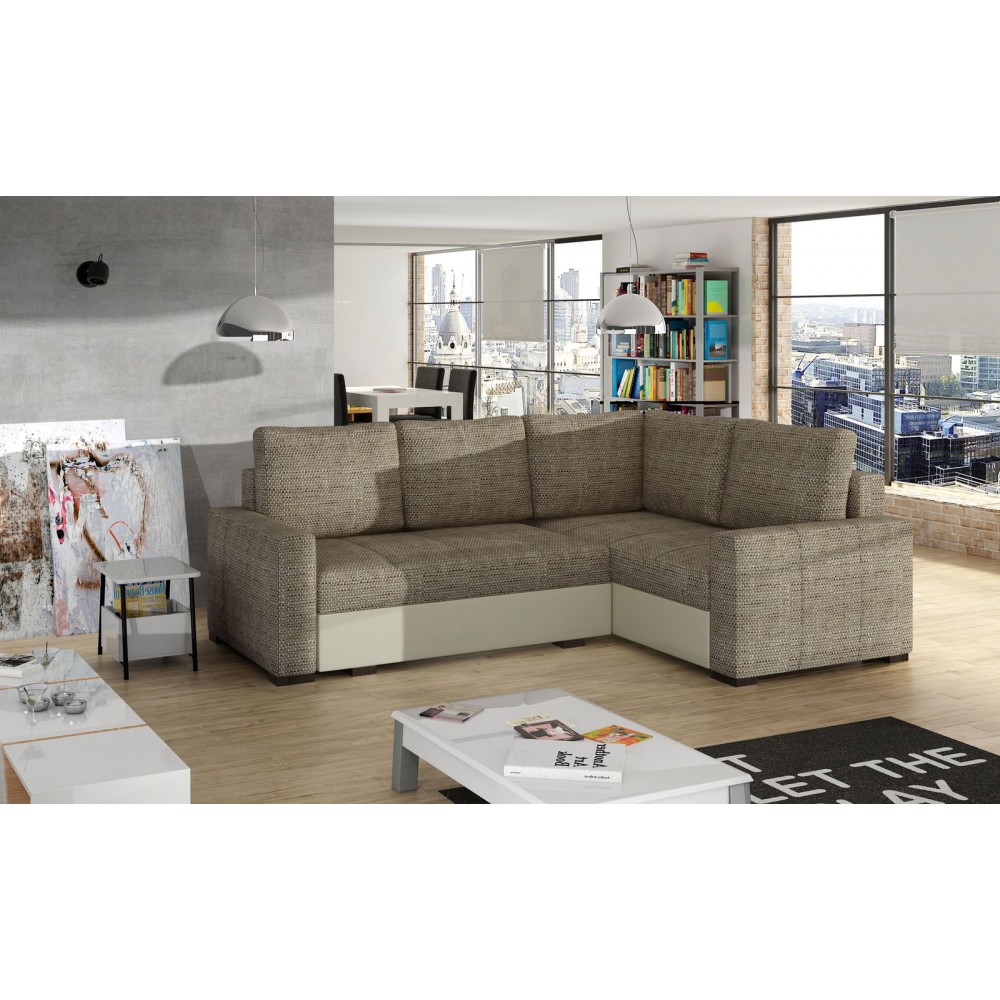 Γωνιακός καναπές Rona-Δεξιά-Μπεζ