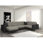 Γωνιακός καναπές Adoro-Αριστερή-Γκρι ανοιχτό - Γκρι σκούρο