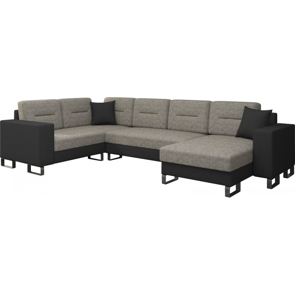 Γωνιακός καναπές Adoro-Δεξιά-Γκρι ανοιχτό - Γκρι σκούρο