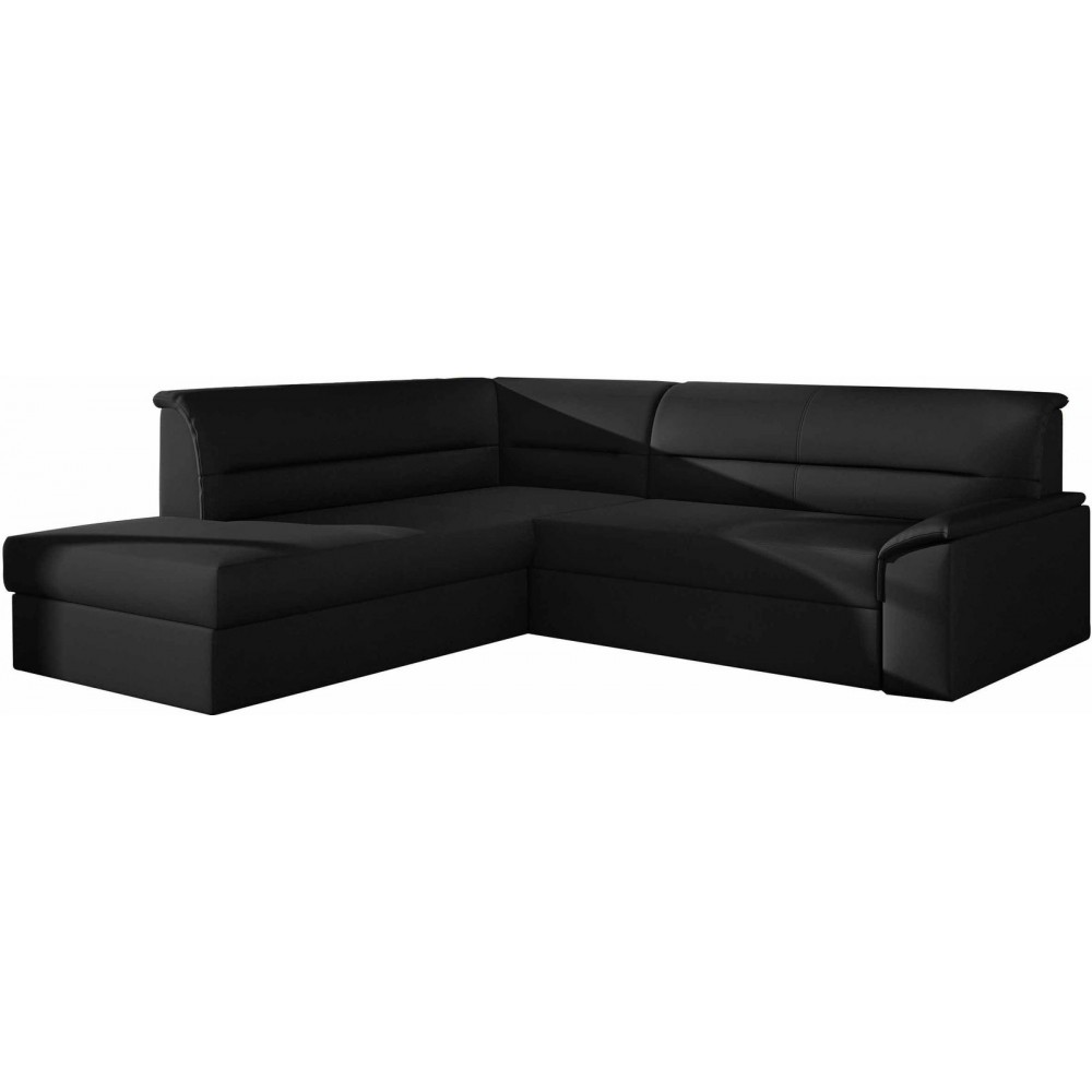 Γωνιακός καναπές Ellie-Αριστερή-Μαύρο