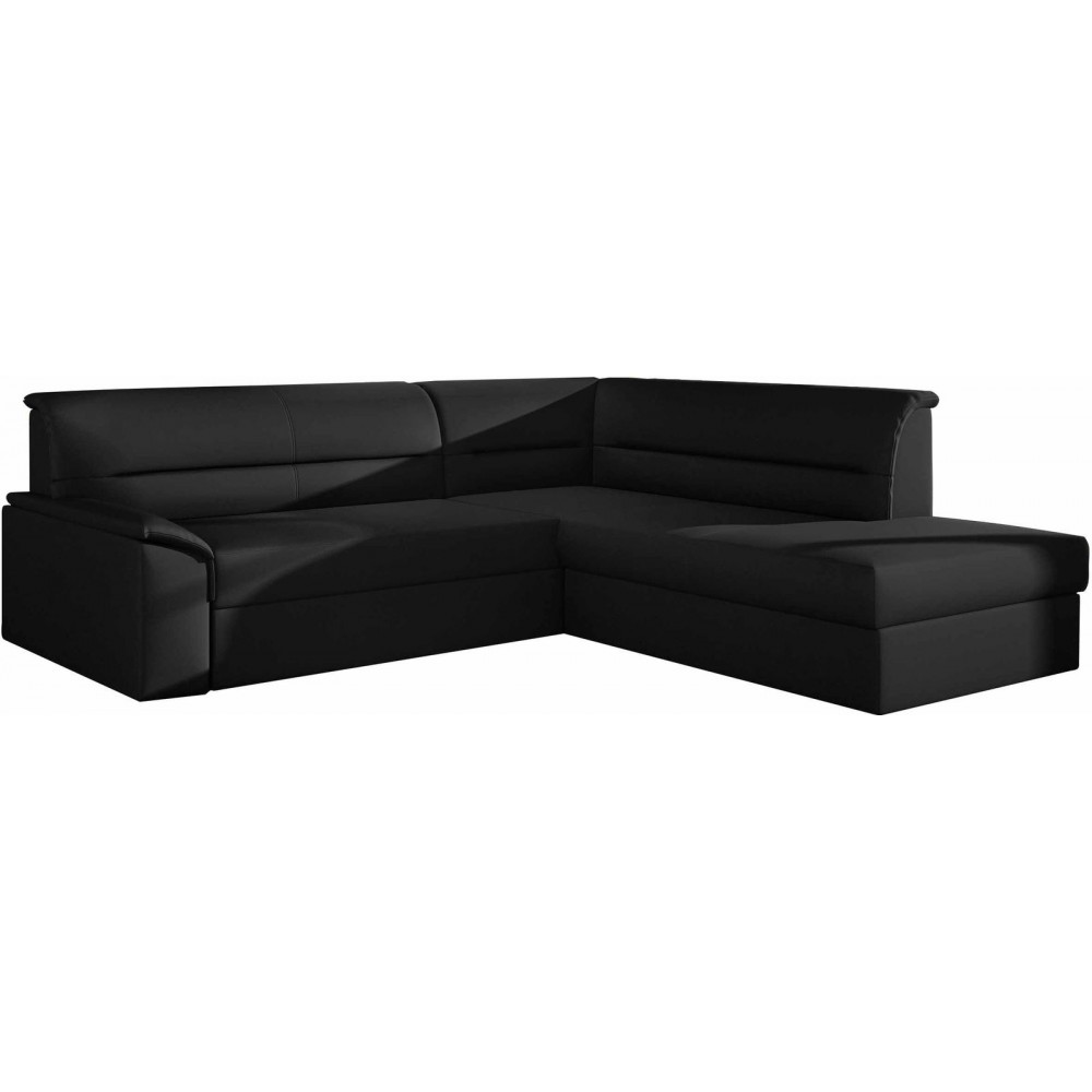 Γωνιακός καναπές Ellie-Δεξιά-Μαύρο