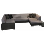 Γωνιακός καναπές Cuba-Δεξιά-Γκρι-Μαύρο