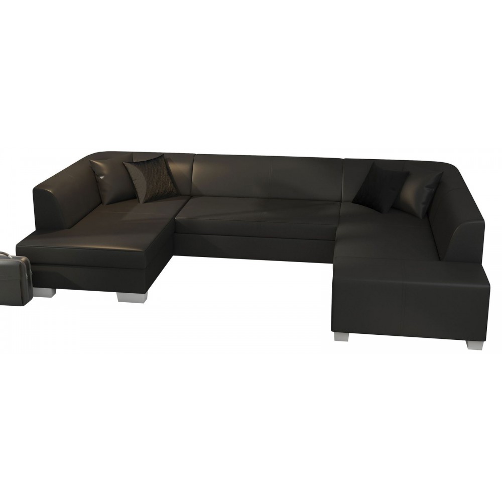 Γωνιακός καναπές Cuba-Αριστερή-Μαύρο