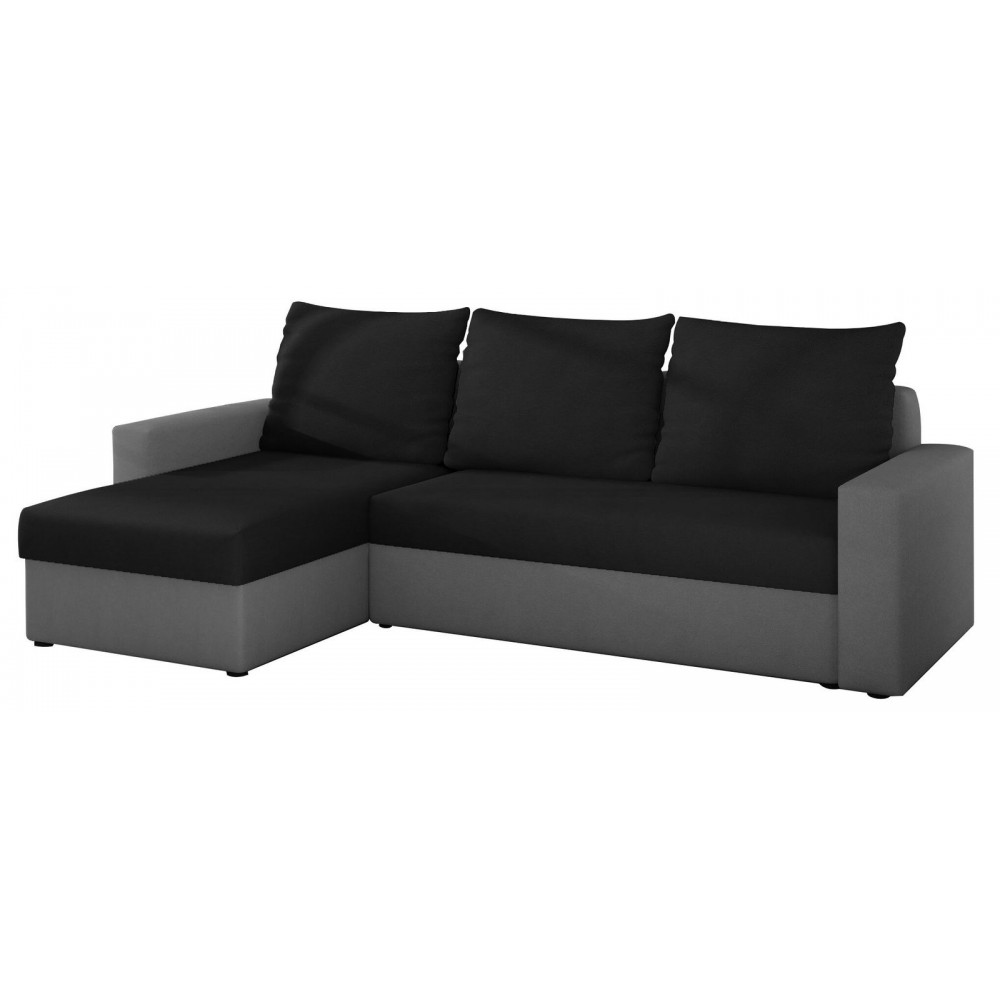 Γωνιακός καναπές Luno-Μαύρο – Γκρι
