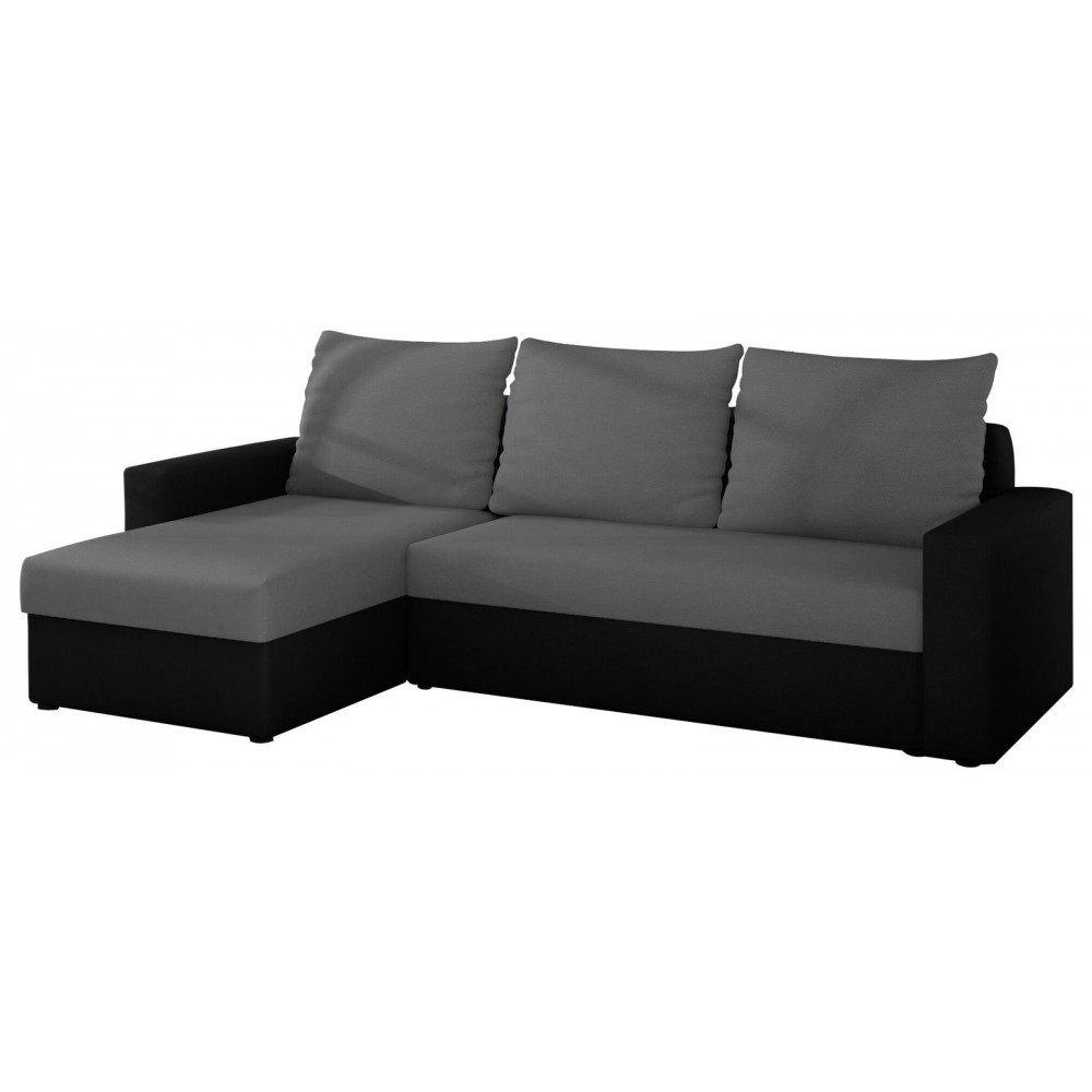 Γωνιακός καναπές Luno-Γκρι – Μαύρο