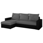 Γωνιακός καναπές Luno-Γκρι – Μαύρο