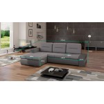Γωνιακός καναπές Otto-Αριστερή-Γκρι Σκούρο 275x180x85