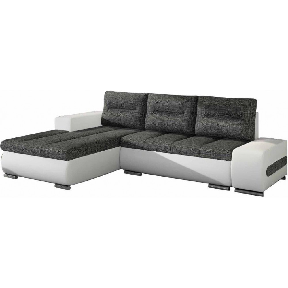 Γωνιακός καναπές Otto-Αριστερή-Λευκό - γκρι 275x180x85