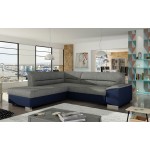 Γωνιακός καναπές Versus-Αριστερή-Μπλε - Γκρι