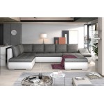 Σαλόνι Γωνία Ginny-Δεξιά-Λευκό - γκρι