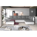 Γωνιακός καναπές Ginny-Αριστερή-Λευκό - Ανθρακί