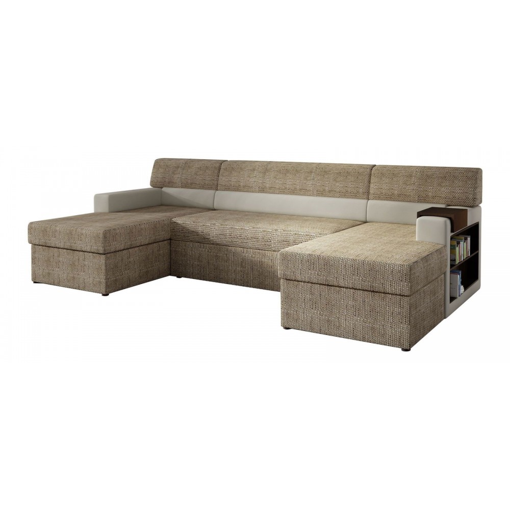 Γωνιακός καναπές Mark-Δεξιά-Μπεζ