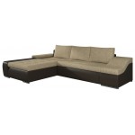 Γωνιακός καναπές Onar-Αριστερή-Καφέ - Μπεζ 296x200x88