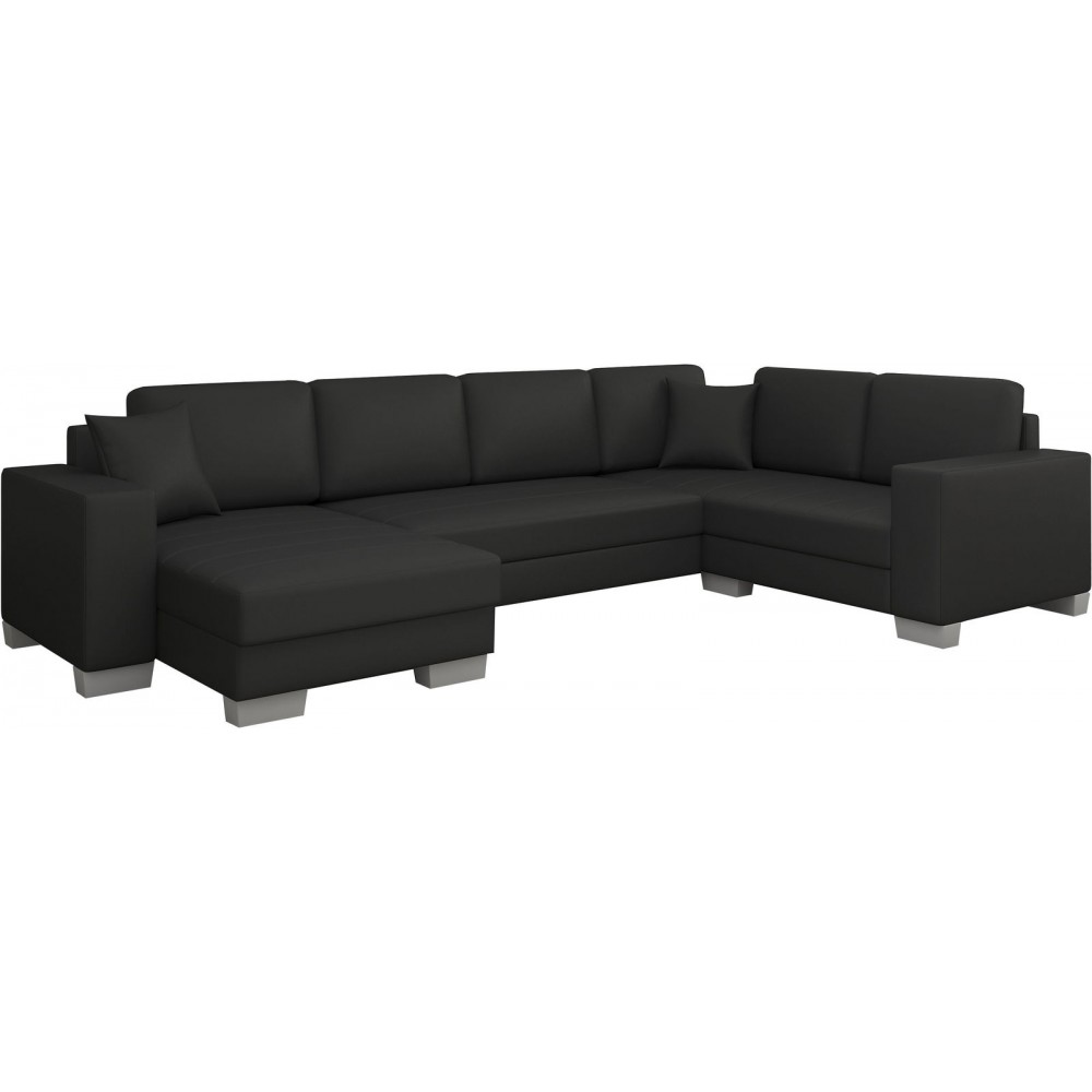 Γωνιακός καναπές Elsa-Αριστερή-Μαύρο