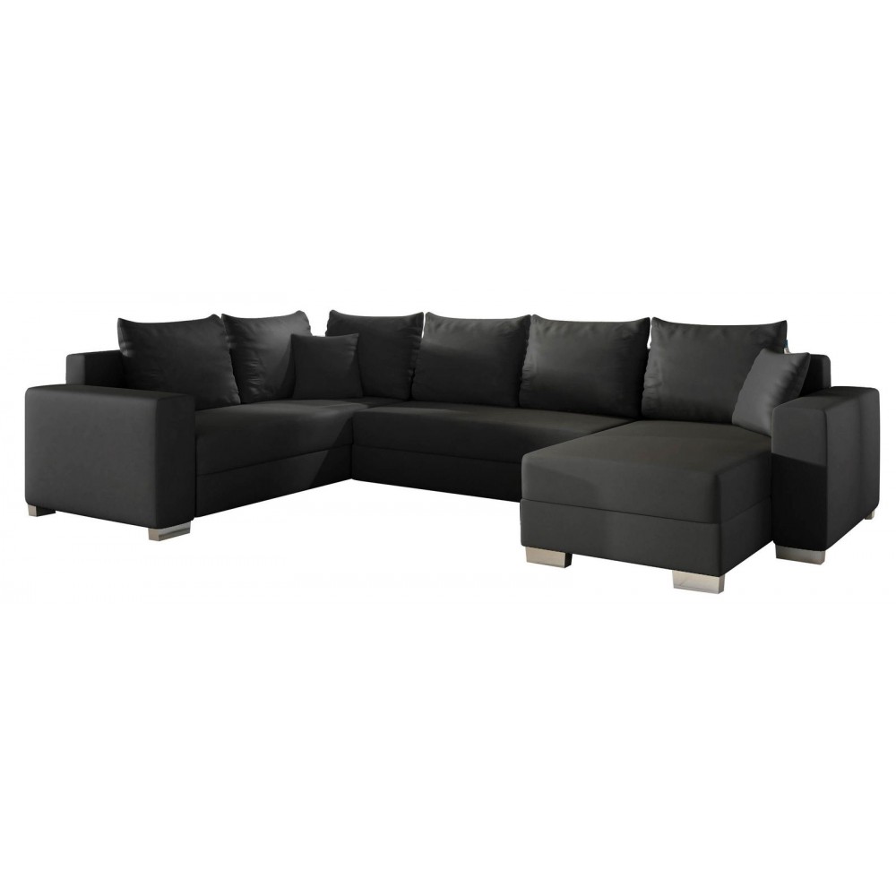 Γωνιακός καναπές Elsa-Δεξιά-Μαύρο