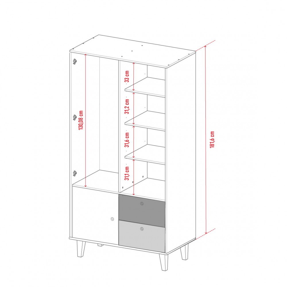 Δίφυλλη ντουλάπα Concept