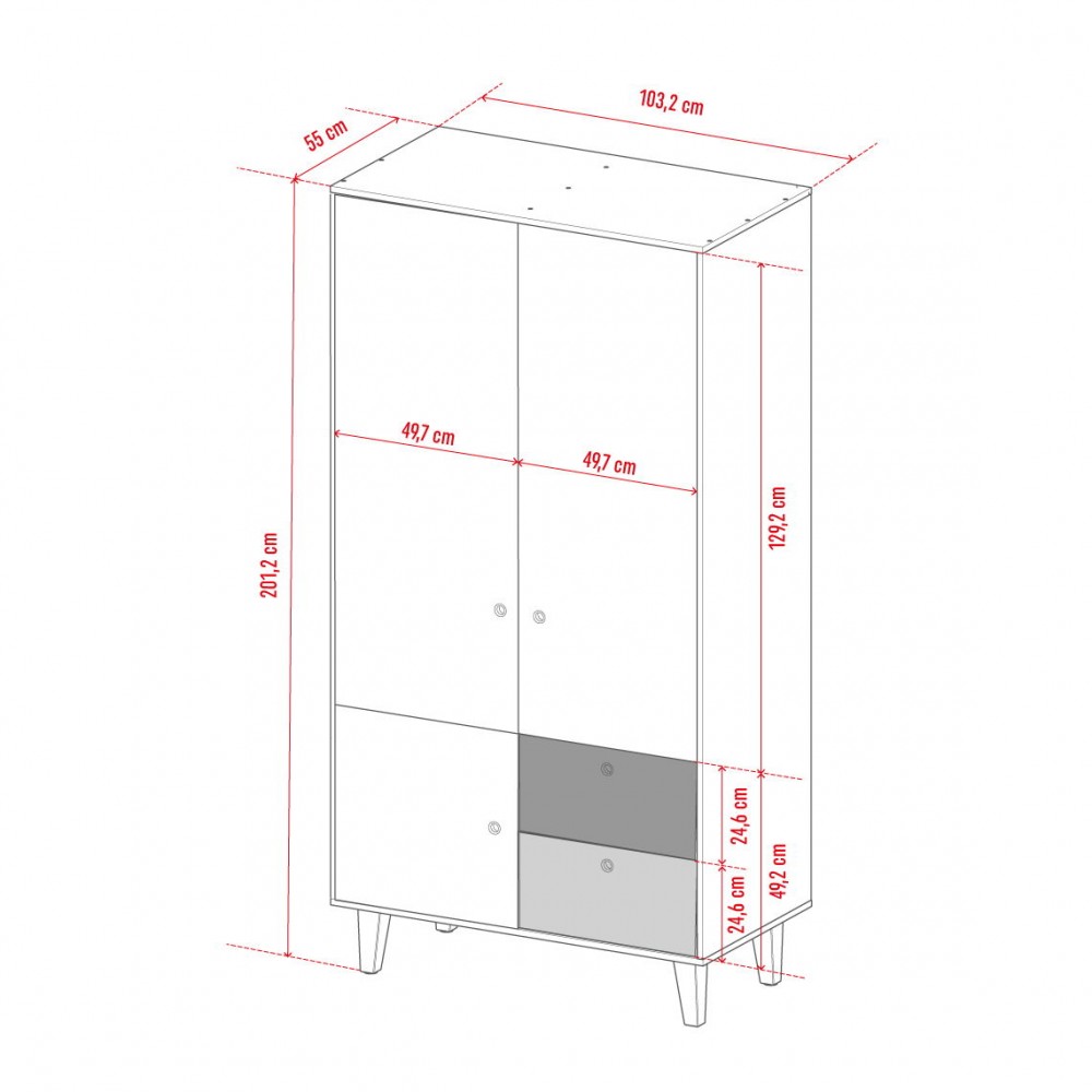 Δίφυλλη ντουλάπα Concept