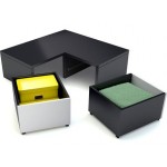 Γωνιακή βάση με συρτάρι Young-Μαύρο