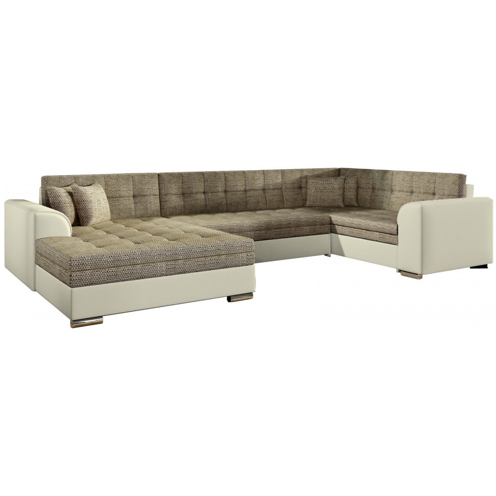 Γωνιακός καναπές Darius-Αριστερή-Μπεζ - Άμμος