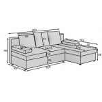 Γωνιακός καναπές Nogi-Καφέ