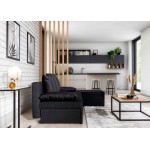 Γωνιακός καναπές Nogi-Μαύρο